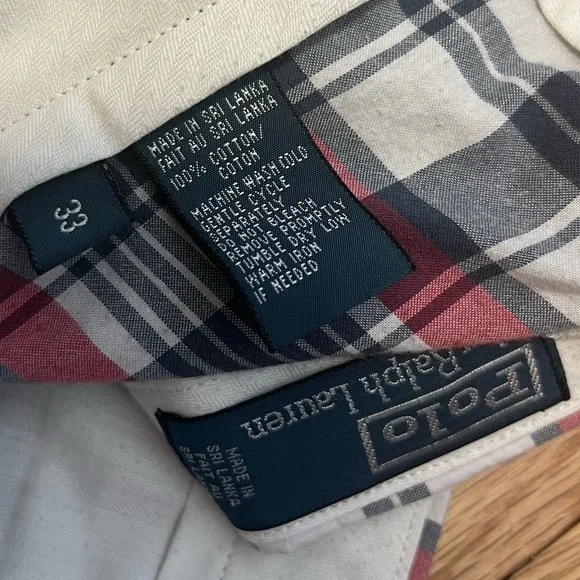 Polo Men’s Plaid Shorts - Size 33